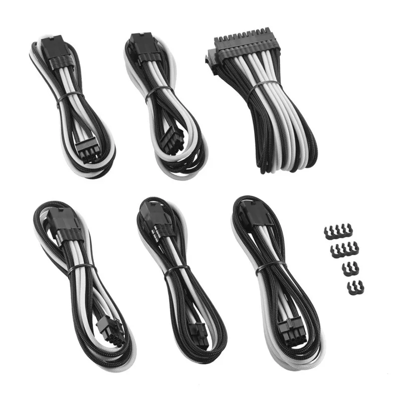 CableMod Pro ModMesh Sleeved Cable Extension Kit (Black + White)