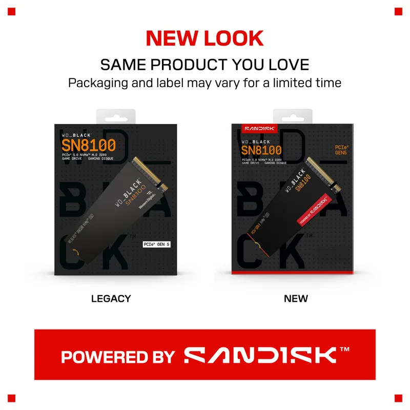 WD Black SN8100 1TB NVMe SSD