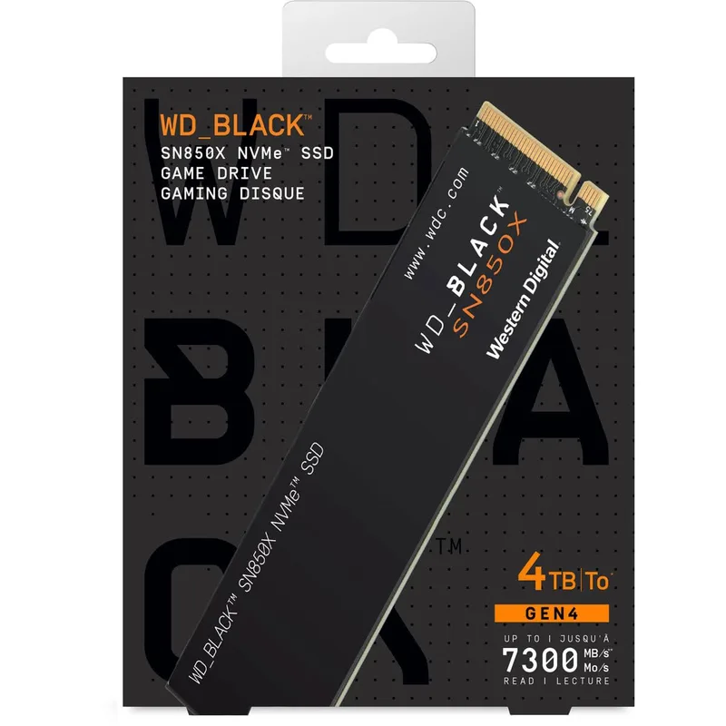 WD Black SN850X 4TB PCIe Gen4 NVMe SSD