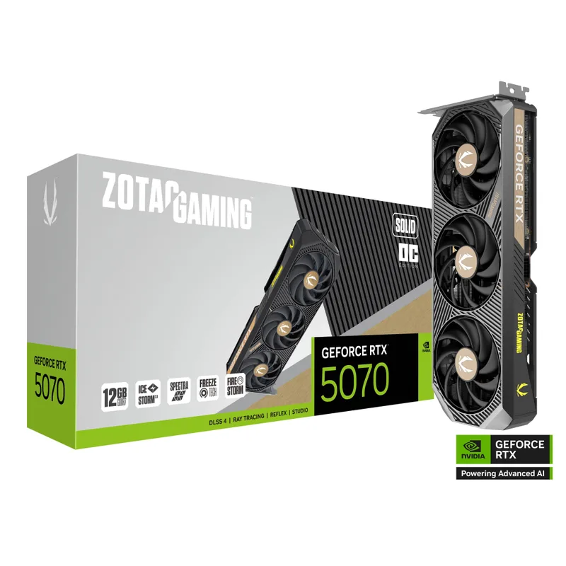 ZOTAC Gaming GeForce RTX 5070 Solid OC 12GB